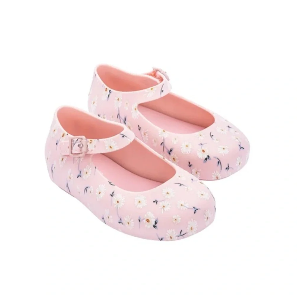🌸MINI MELISSA BB BALLERINAS DORA BABY PINK WHITE SHOES 7
